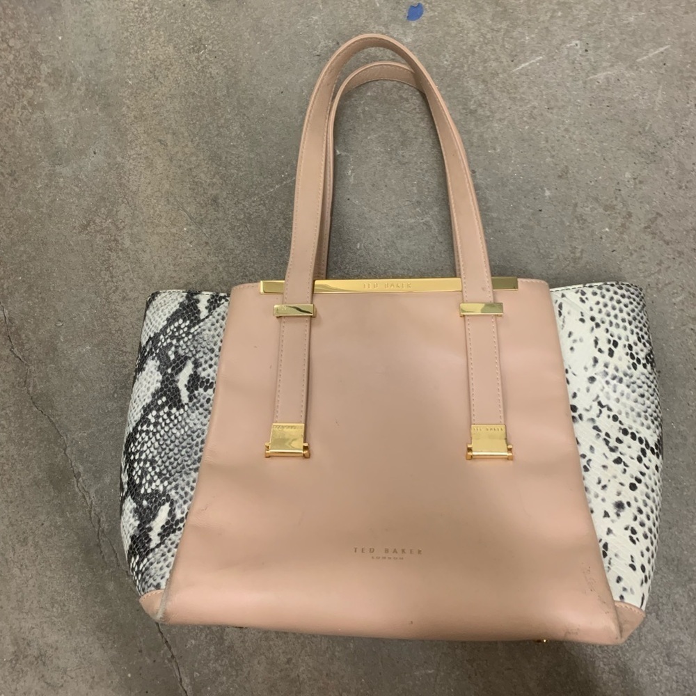 Ted Baker Nude and Snake Print Tote